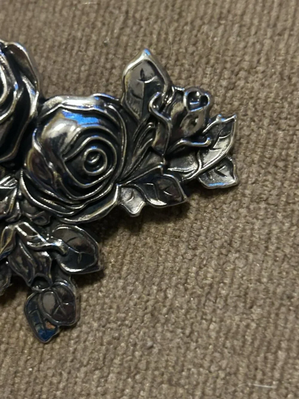 Silver Gray Roses Silver Color Hair Clip Pin New Girls Event Style